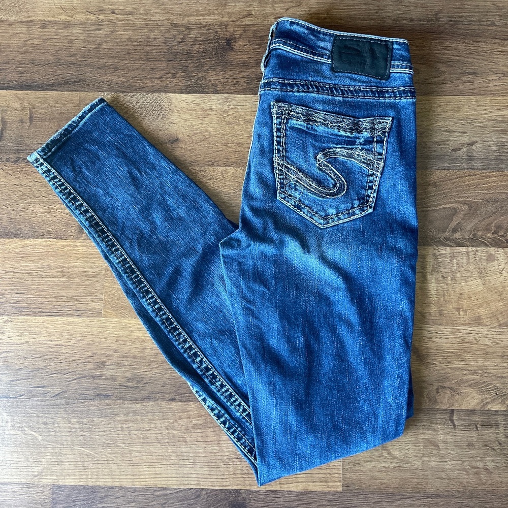 Silver Mid Super Skinny Jeans